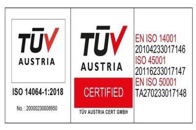 We are proud to share with you the quality certificates that we are entitled to use.